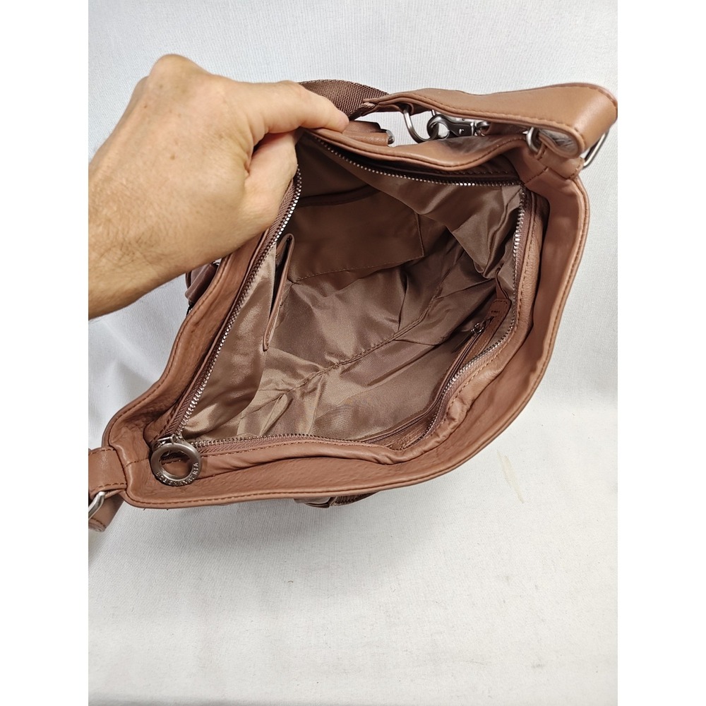 BCBGMAXAZRIA Praline Leather Handbag Satchel Crossbody Bag NWT CLB206BZ-869 NS - Picture 10 of 16